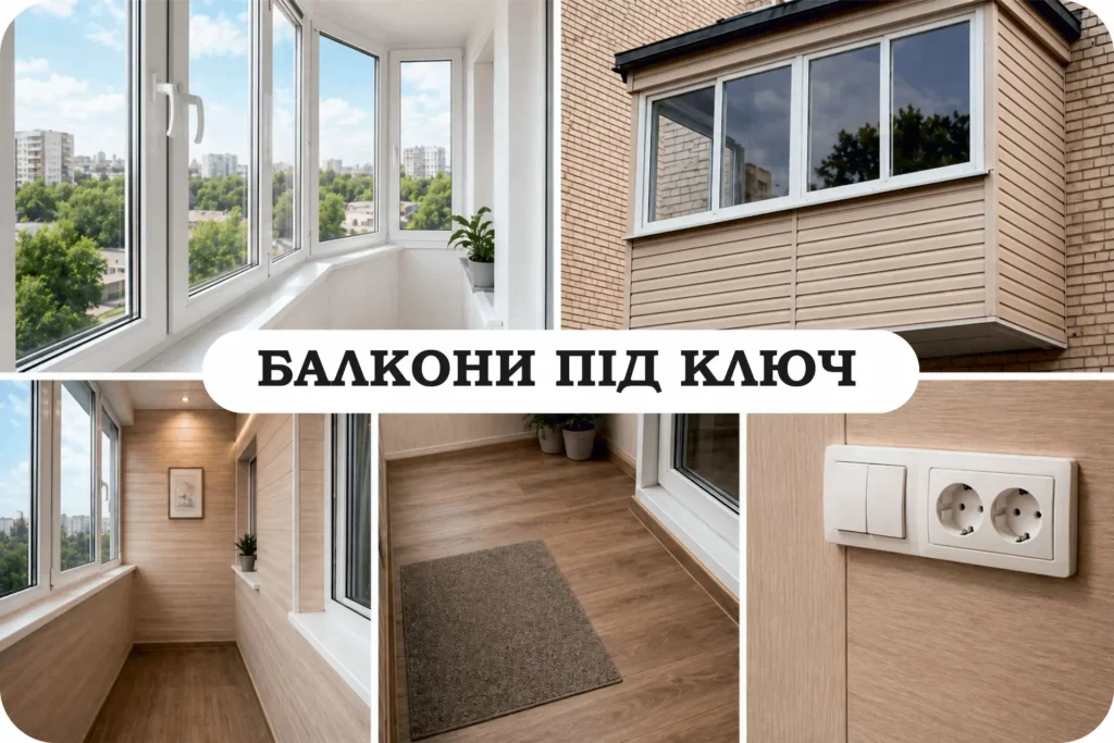 Балкони під ключ у Харкові